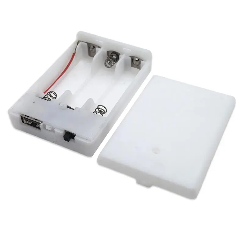 Boîtier de batterie 3AA 4,5 V avec interrupteur, support de boîtier de piles AA avec ligne ou USB/ligne