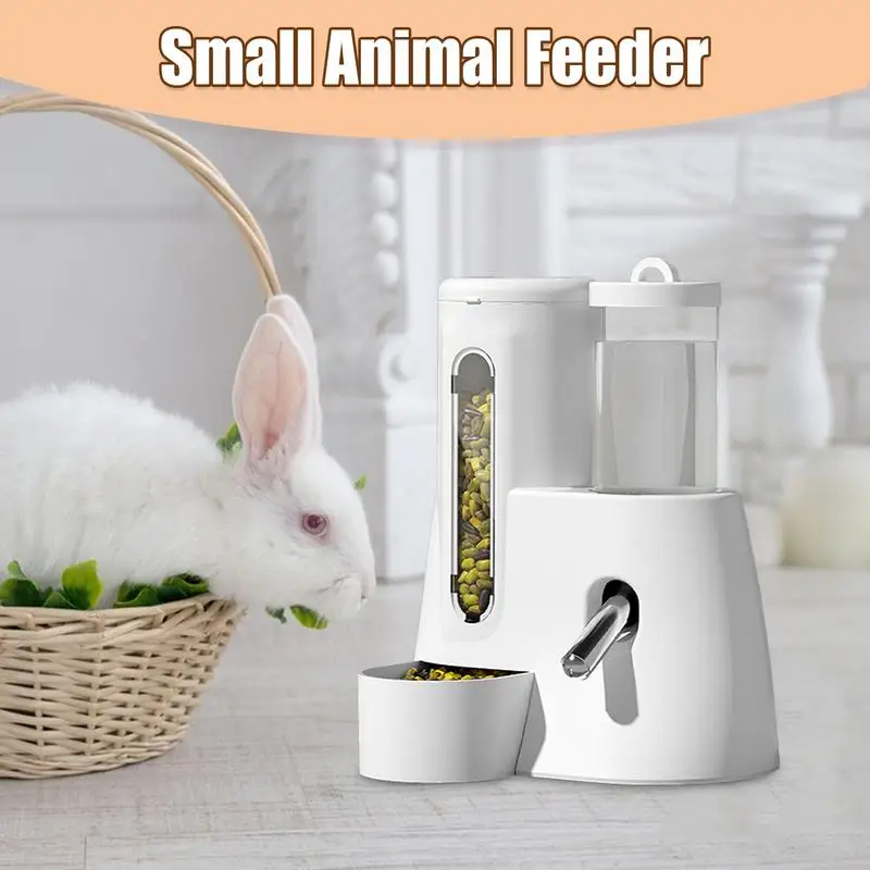 

Hamster Feeder Dispenser Automatic Feeder Food Water Dispenser 2 In 1 No Drip Feeding Supplies Large Capacity Leakproof Ferret