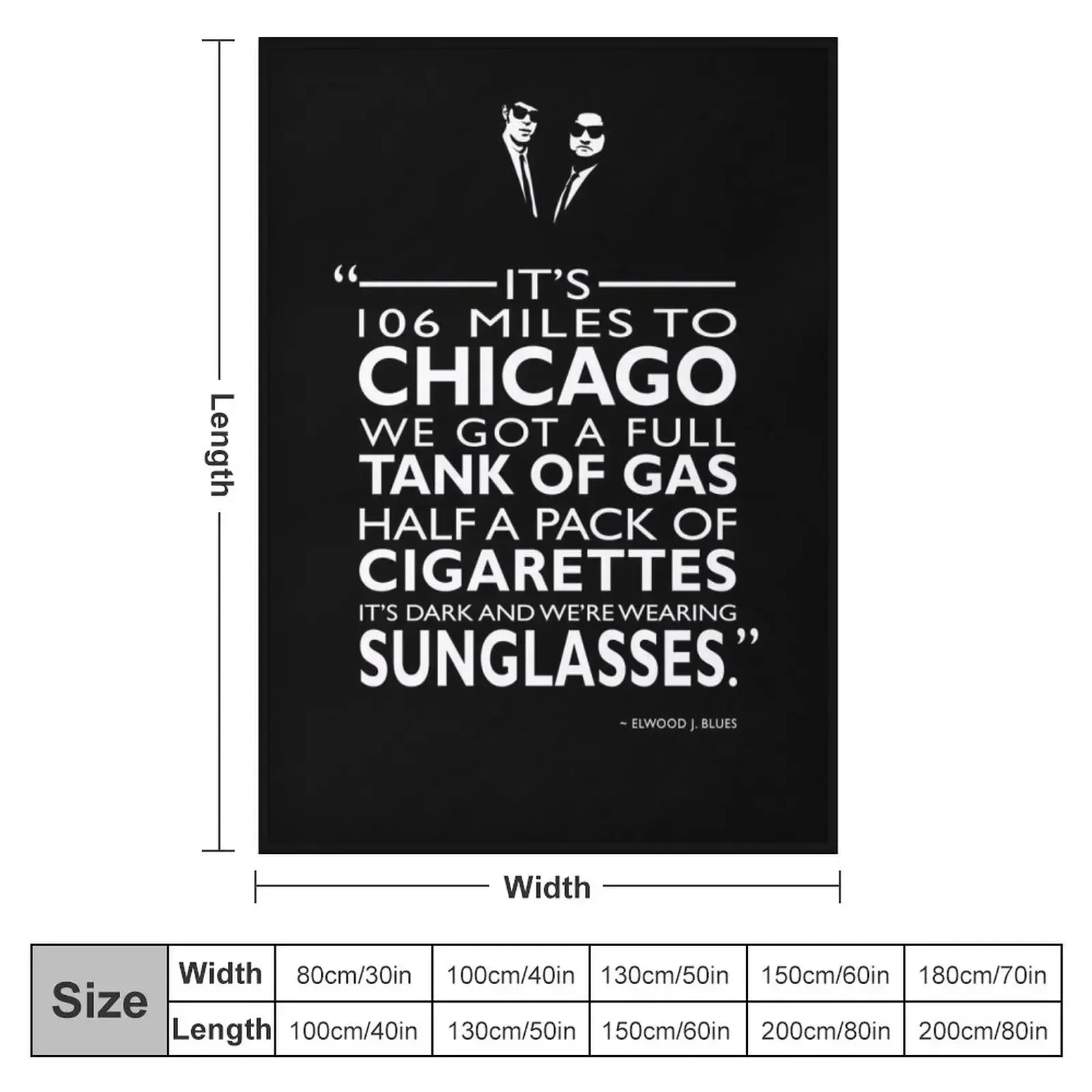 Its 106 Miles To Chicago Throw Blanket Personalized Gift Extra Large Throw anime Stuffeds Camping Retros Blankets