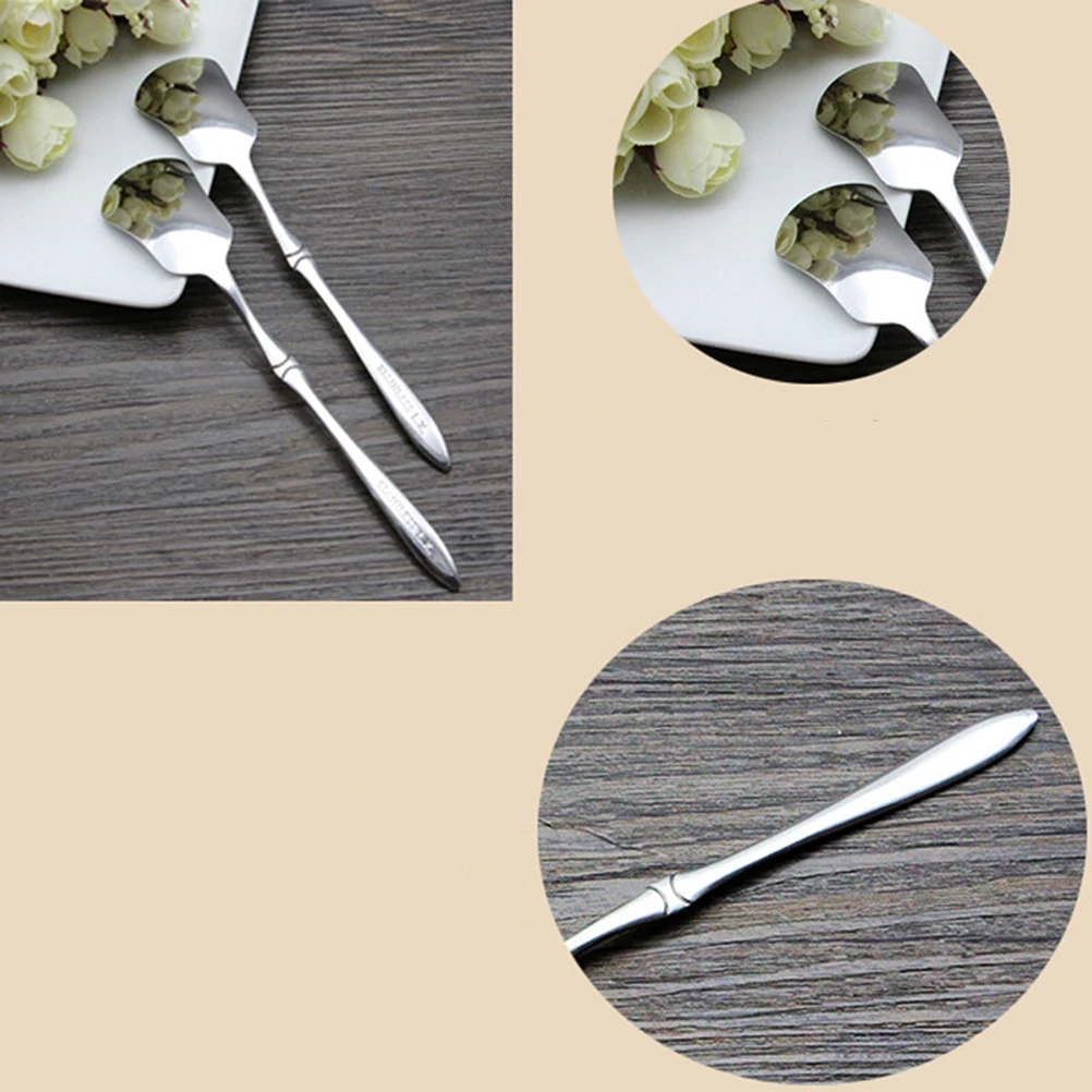 

Stainless Steel Spoon Mirror Polish Thicken Long H Ideal Kitchen Restaurant Dessert Shop Tool Serving Food Ice Cream Coffee