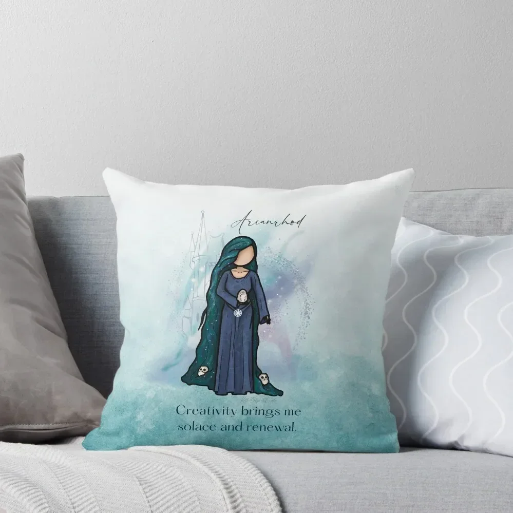 

Goddess Arianrhod, Celtic Weaver of Fate Throw Pillow Cushion Cover Luxury christmas supplies luxury sofa pillows pillow