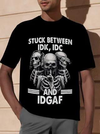 Plus Size Summer men's printed short-sleeved T-shirt, suitable for Valentine's Day and Easter, as a holiday gift, for travel