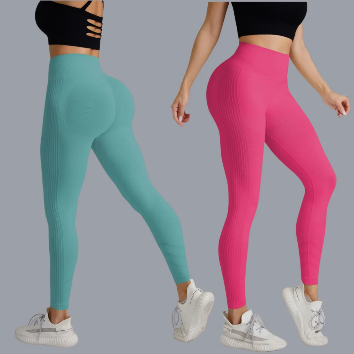 Pantalones de Yoga de punto sin costuras para mujer, pantalones de Fitness deportivos transpirables de cintura alta, venta al por mayor, oferta