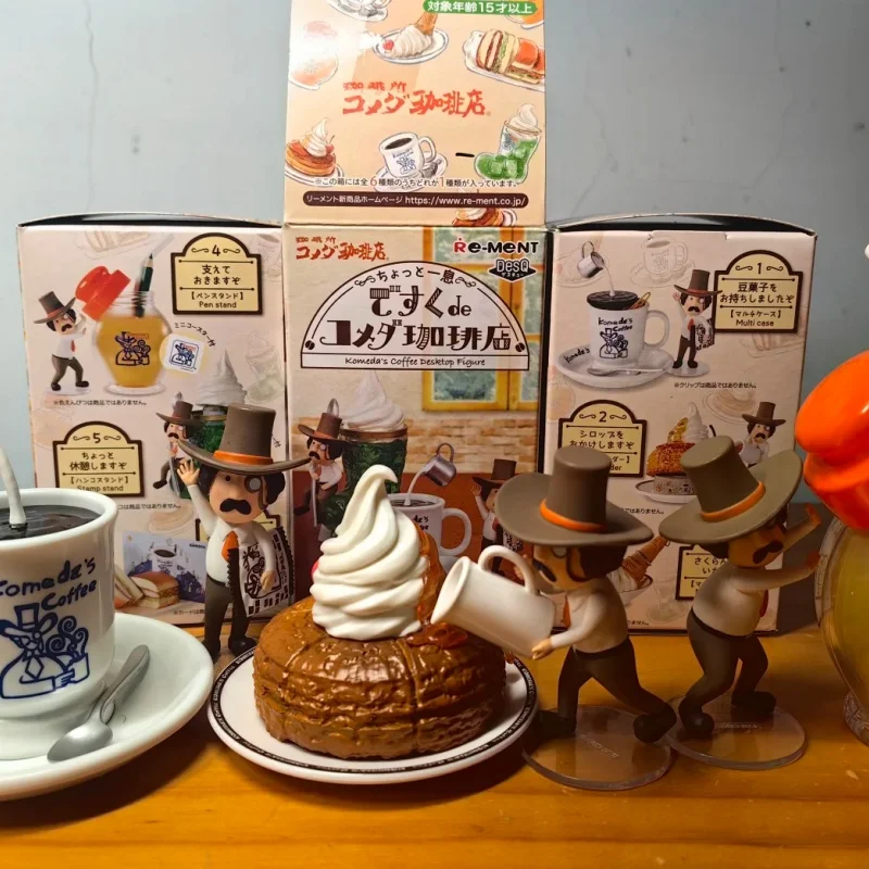Коллекционная миниатюрная фигурка-украшение Re-Ment Komeda Coffee Blind Box: Модель-диорама кофейни в микромасштабе для декора рабочего стола