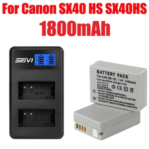 Batterieladegerät mit USB-Anschluss und Typ C, Canon G1X G15 G16 SX40HS SX50HS SX60HS SX40, NB-10L NB10L und NB 10L, 1800mah 8 Hauptverkauf Batterie NB 10L - №1