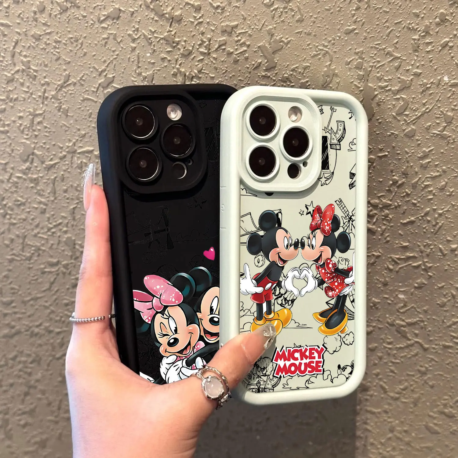 Mickeys Minnies Couple Cute Phone Case for Huawei P20 P30 P40 P50 Mate 20 30 40 Pro Nova 7 9 10 SE Soft TPU Back Cover