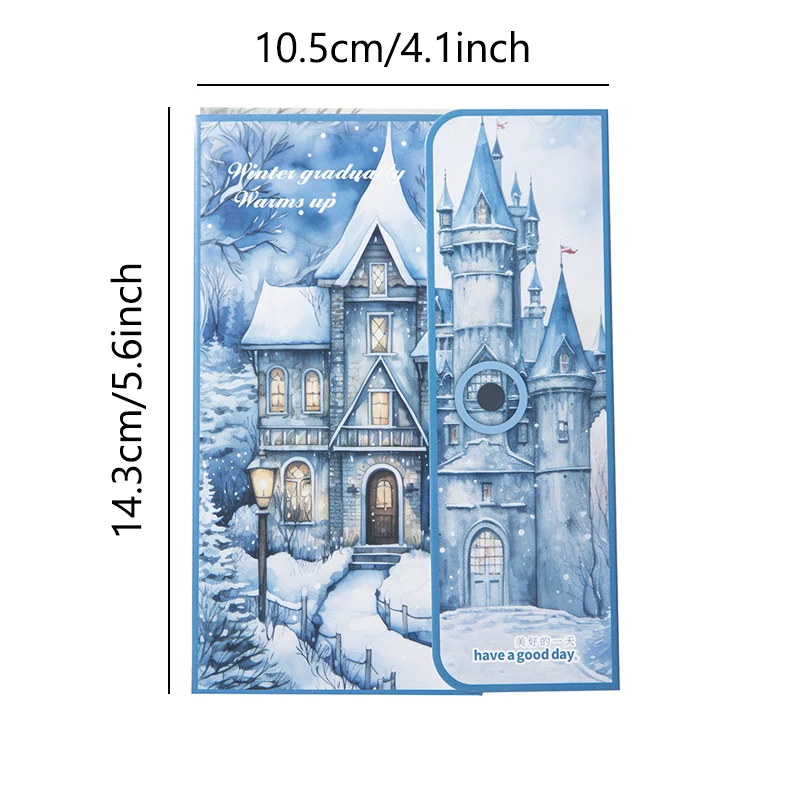 30Pcs/Pack Winter Snow Scene Serise Scrapbooking Decoration Paper Perfect for Collage Journal Craft DIY Supplies