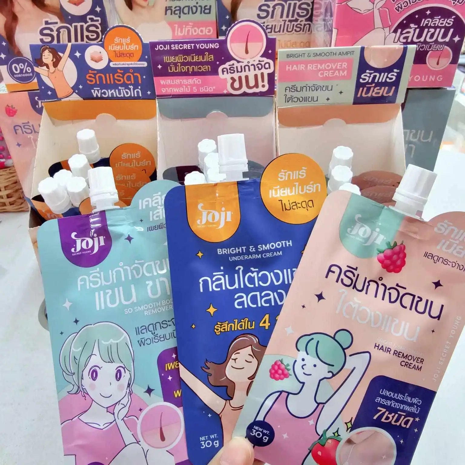 

Thai Joji Hair Removal Cream for Women, Sensitive Underarm Formula with Fruit Scent, No Dark Spots, Gentle & Unisex