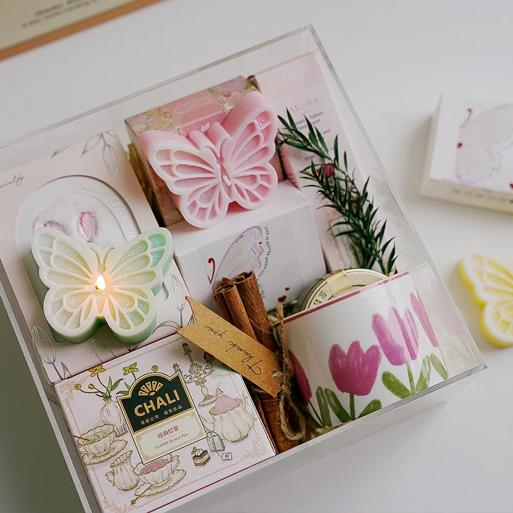 2pc handmade butterfly shaped soy wax.Atmospheric ornaments.Fragrance small gift handmade birthday gift butterfly scented candle