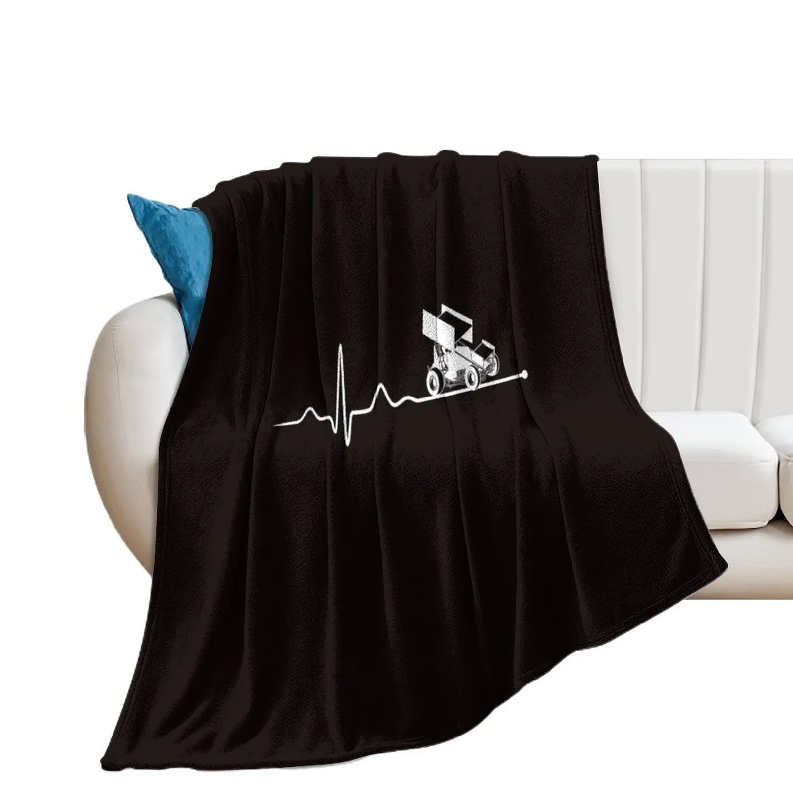 SPRINT CAR RACING Sprint Car Racing Heartbeat Throw Blanket decorative sofa bed Blankets