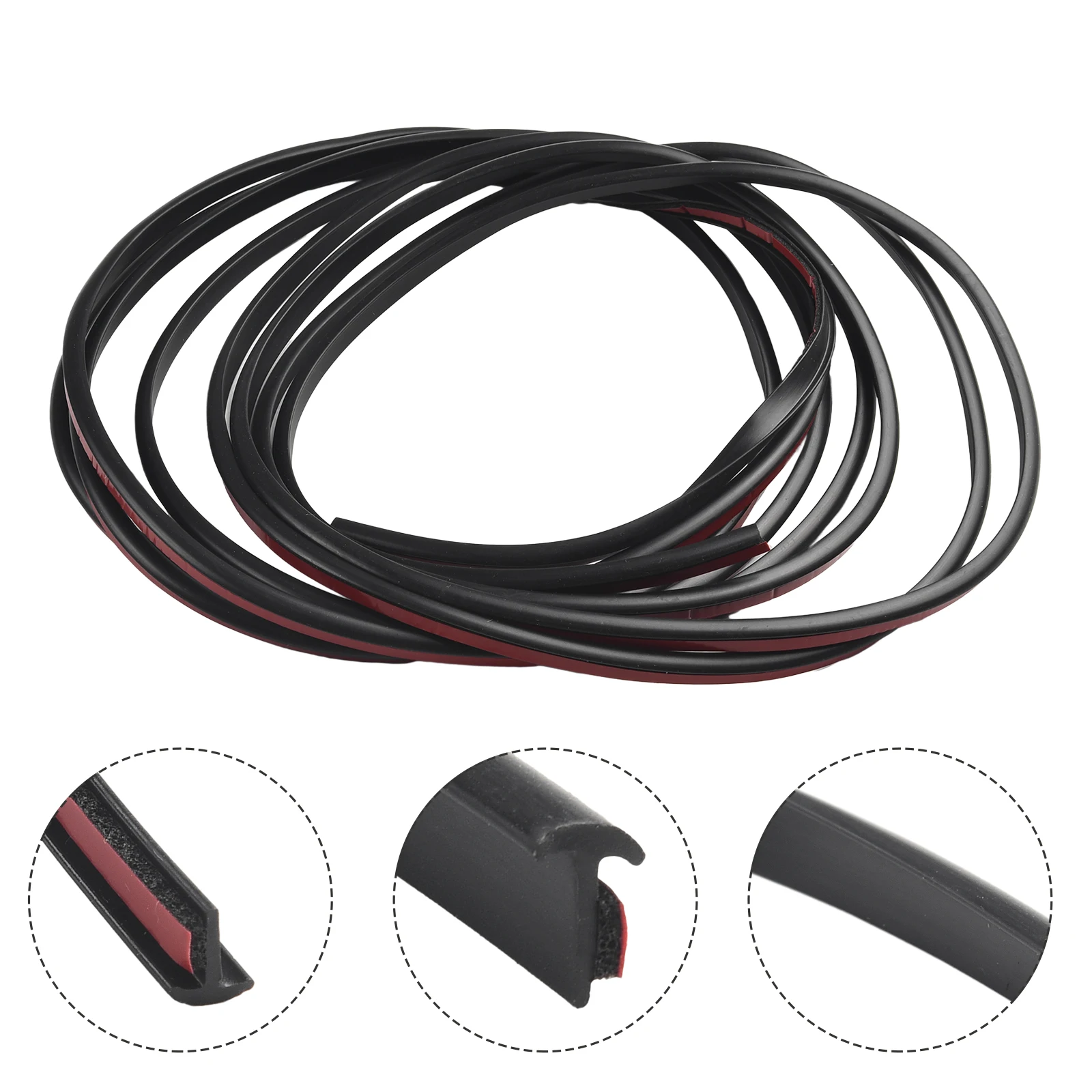 4M T-Shape Rubber Car Door Seal Strip Hood Trunk Edge Weatherstrip Moulding Universal Trim Car Edge Trim Strip