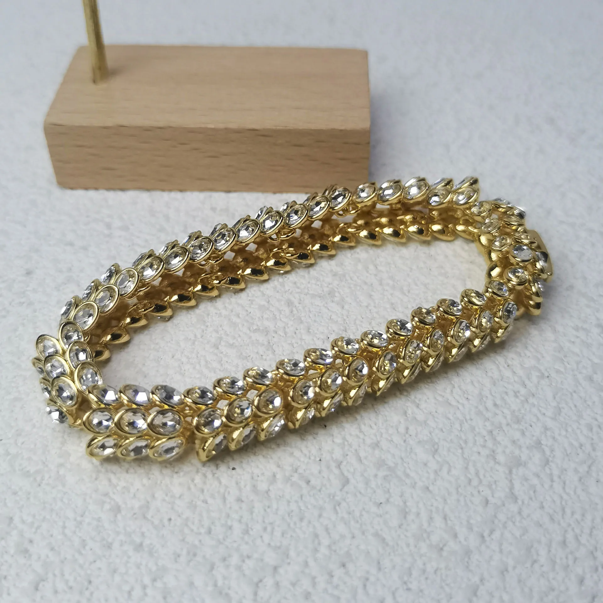 الأصلي تألق كريستال 2025 مجموعة مجوهرات الذهب الرائعة الساحرة المرأة قلادة الأقراط الطويلة سوار خاتم هدية رومانسية