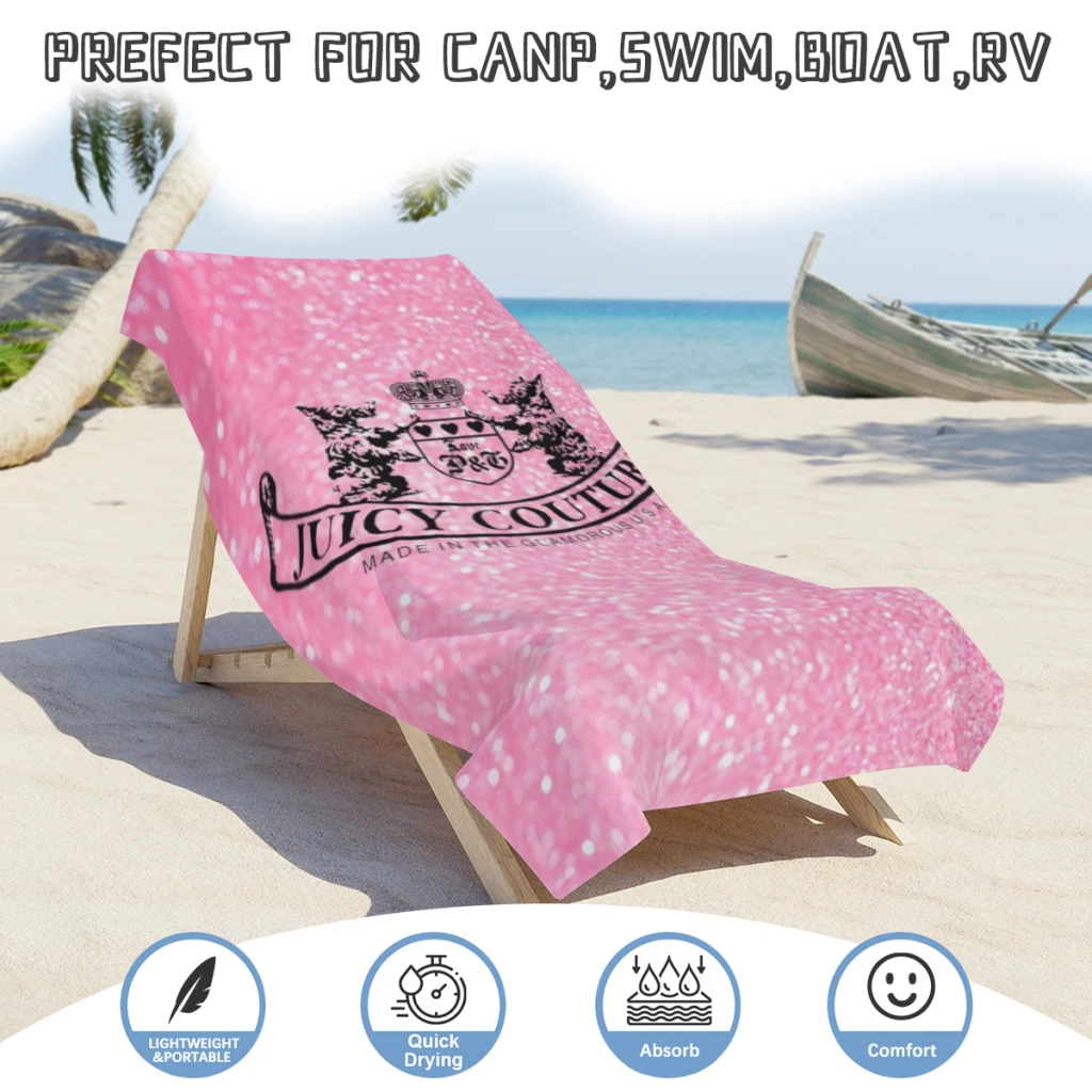 Hot-Sale-Like-Juicy-Couture-Style Beach Towel  Poncho Bathing Towels Cover-ups Quick Dry Sand Free Yoga Spa Gym Pool