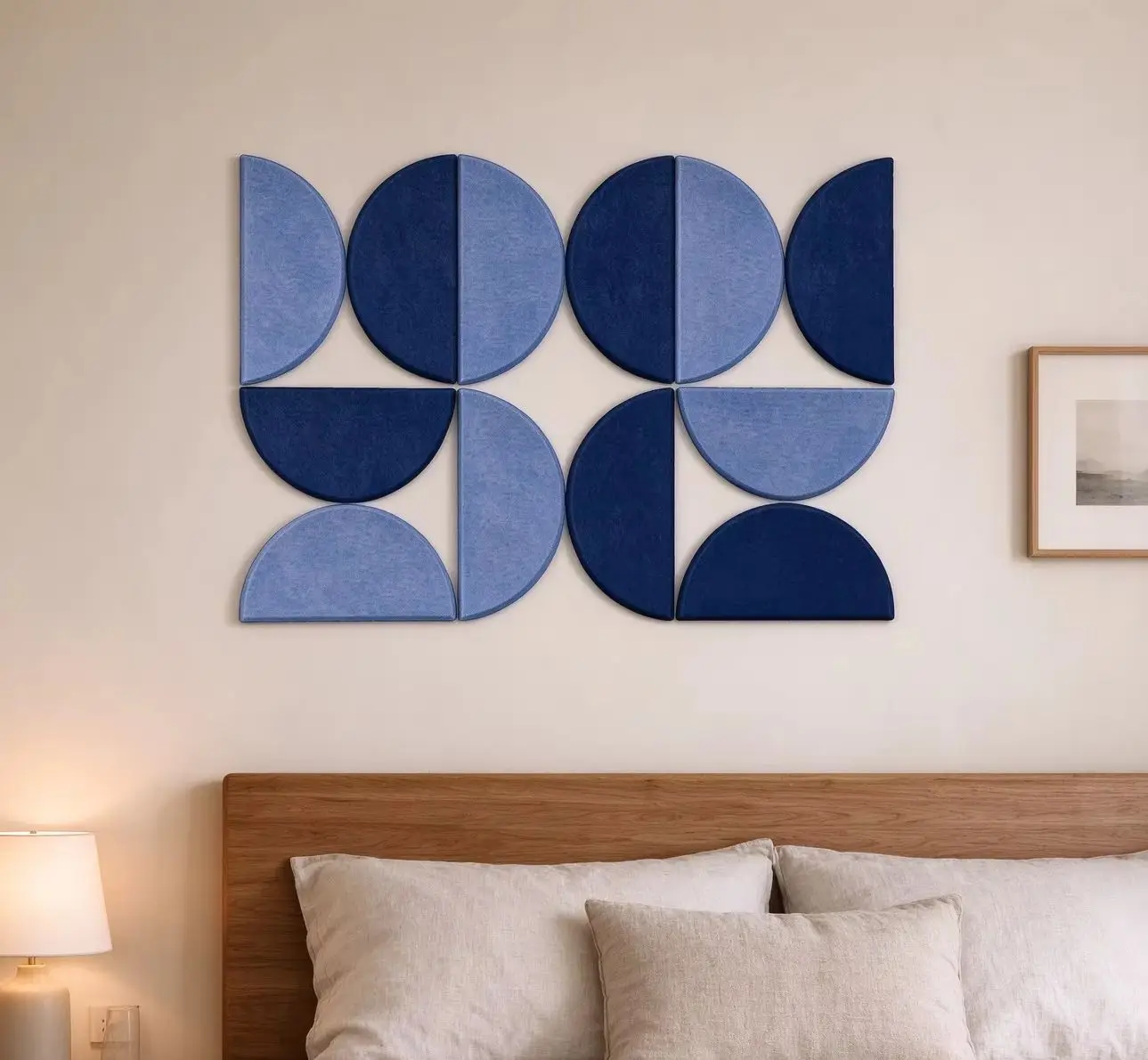 18pcs Semicircle Soundproof Felt Acoustic Wall Decoration Panel Tiles Cork Bulletin Pin Boards Home Decor Sound Absorbing Panels