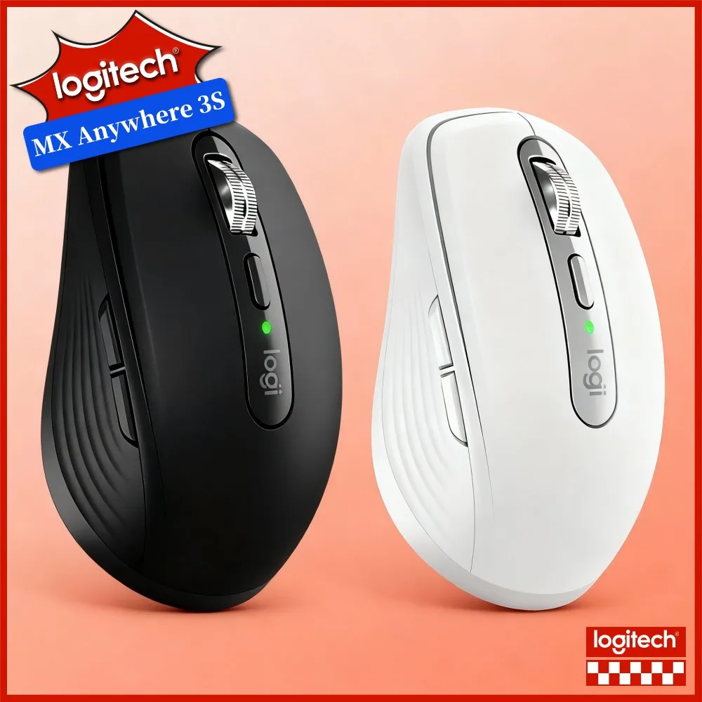 Durable Logitech MX Anywhere 3S Mouse - 8K DPI, Magspeed Hyper-Scroll, USB-C Quick Charge, 3-Device Sync, Office Use