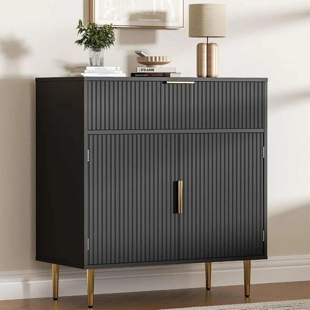 

Sideboard Buffet Cabinet with 2 Doors & Drawer, Coffee Bar with Adjustable Shelves, Liquor Cabinet with Storage,