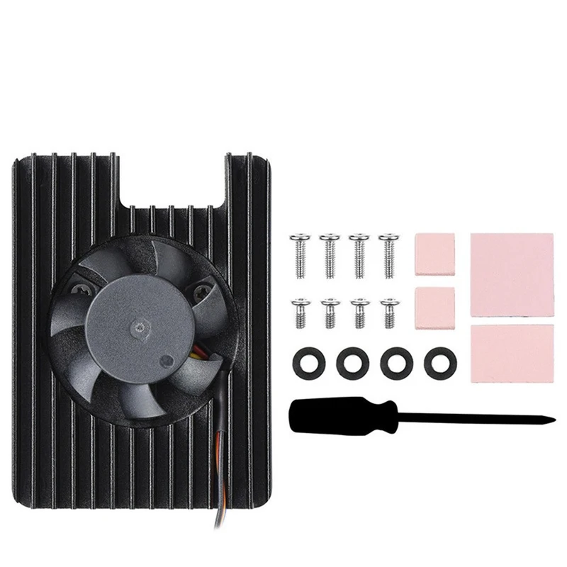 Z 12V Embedded Heatsink Cooler Radiator PWM Fan for Raspberry Pi Compute Module 4