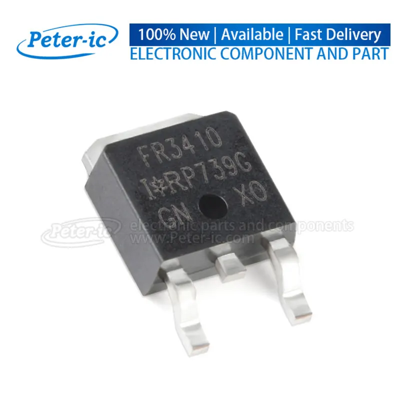 (2pcs)IRFR3410TRPBF FR3410 IRFR3410 TO-252-2 100V 31A 39mOhm 10V,18A 4V 250uA 1PCSNChannel MOSFETs Available Peter-ic