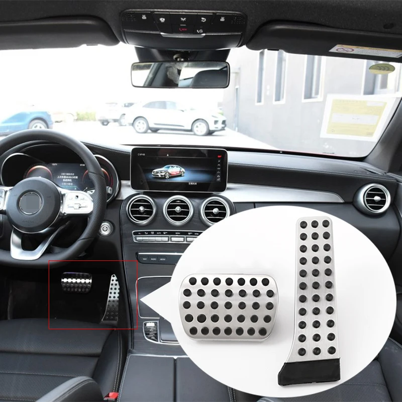 

2 шт. Автомобильная педаль тормоза газа топлива для Mercedes benz C GLC GLK SLK E класс W205 X253 W213 2016-2019 не сверлить на автомобильные аксессуары