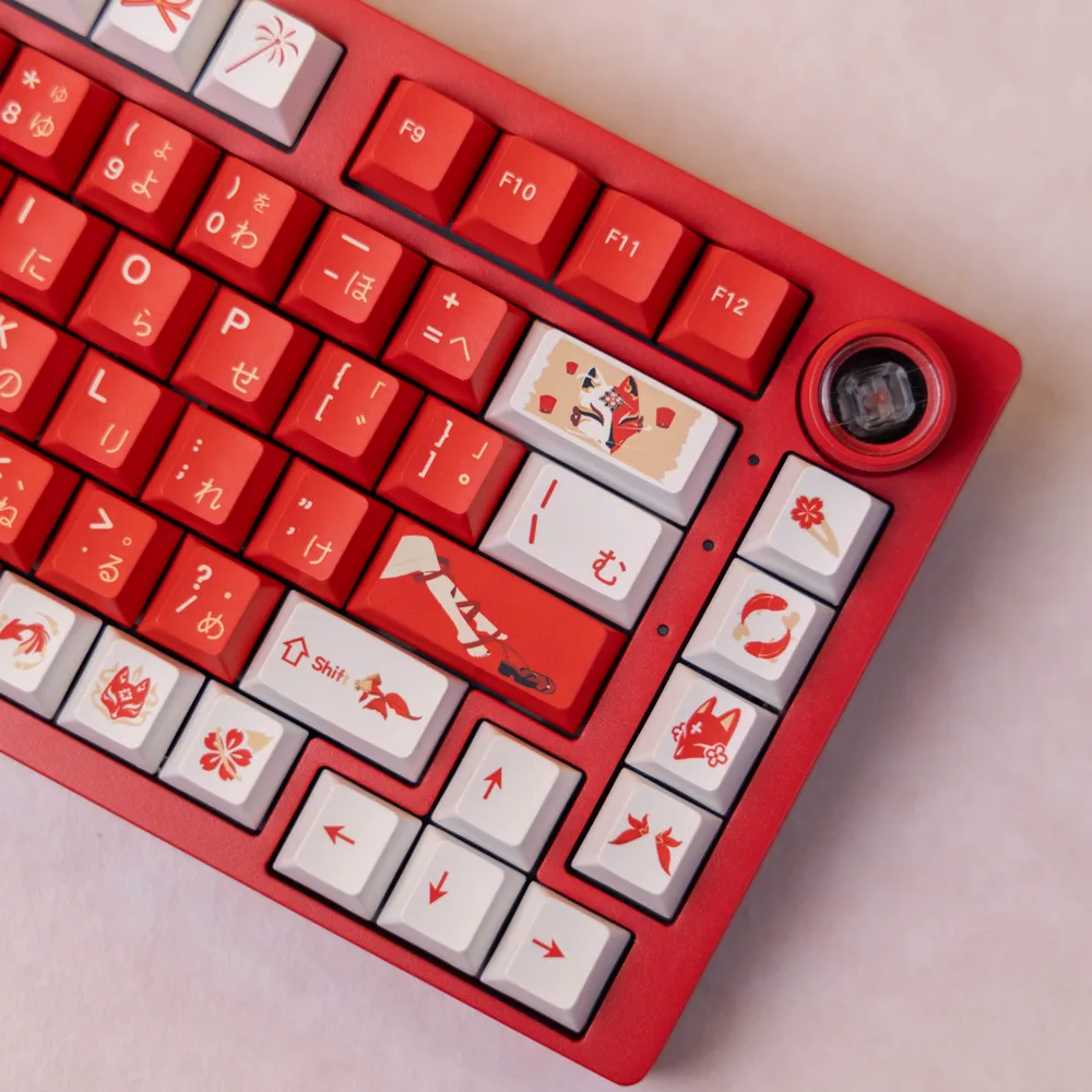 Imagem -06 - Keycap Sparkle para Teclado Mecânico Pbt Japonês Conjuntos Completos Vermelho Branco Perfil de Cereja Dye-sub Layout Ansi Iso Enter 143 Chaves