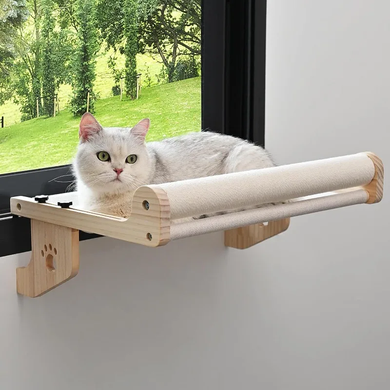 Wooden wall hanging cat bed hanging window cat hammock window cat hanging bed