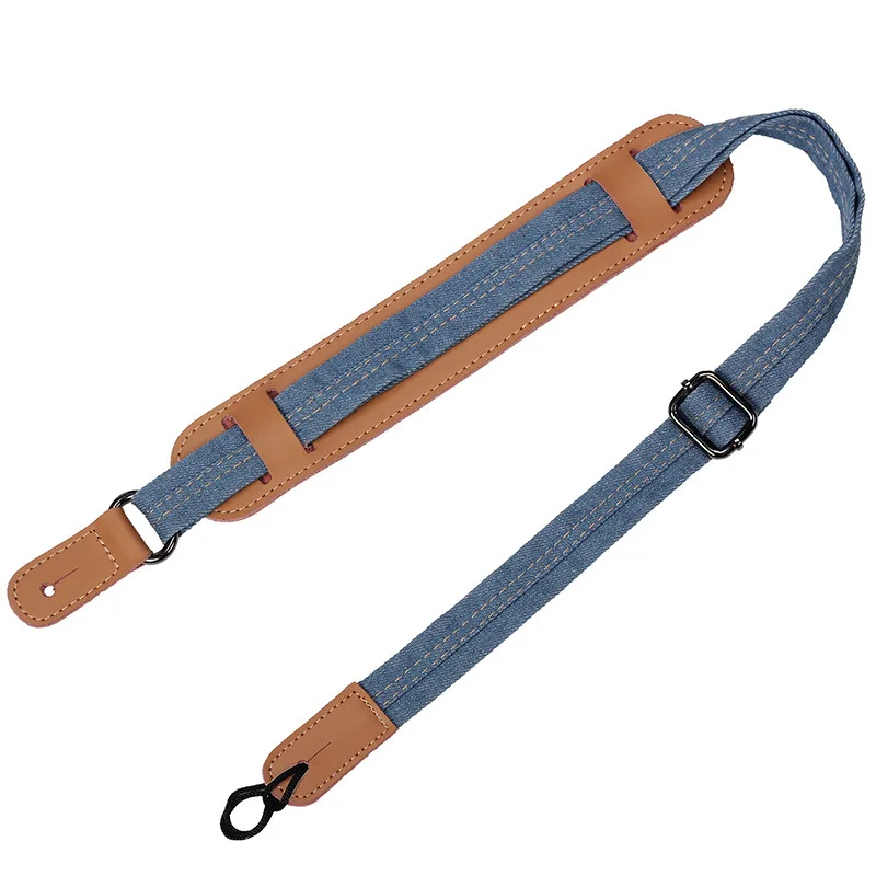 Sangle créative en denim pour ukulélé, bandoulière, ceinture de piano, sangle initiée rembourrée avec clou de queue