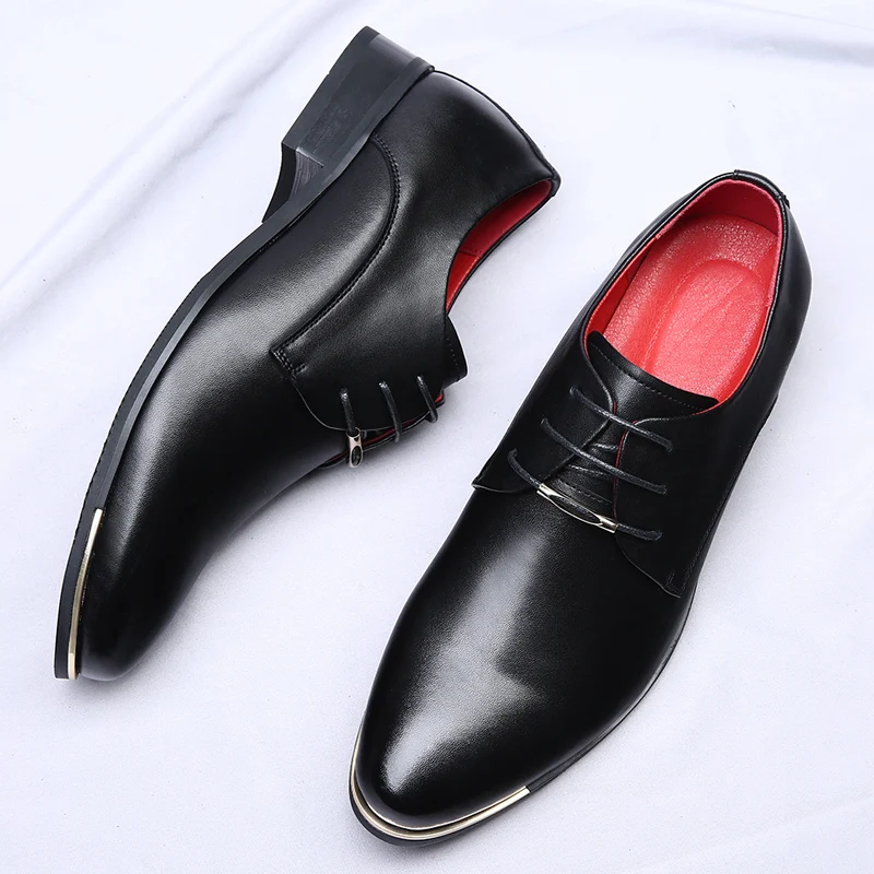 WAERTA Trending Italian Patent Leather Shoes Men Business Shoes Lace Up Oxfords Plus Size Male Wedding Party Shoes Men Leather