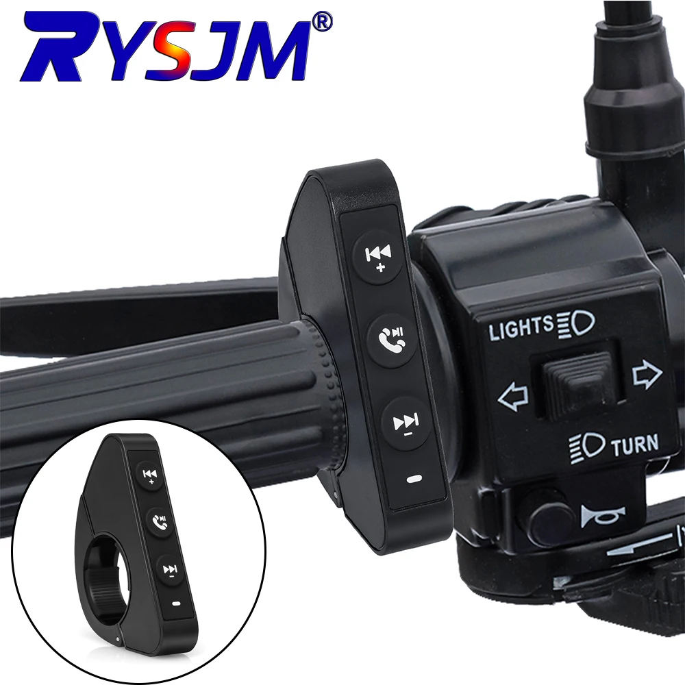 Motorcycle Handlebar Media Controller Wireless Remote Button Motorcycle Bike Smart Phone Remote Controller