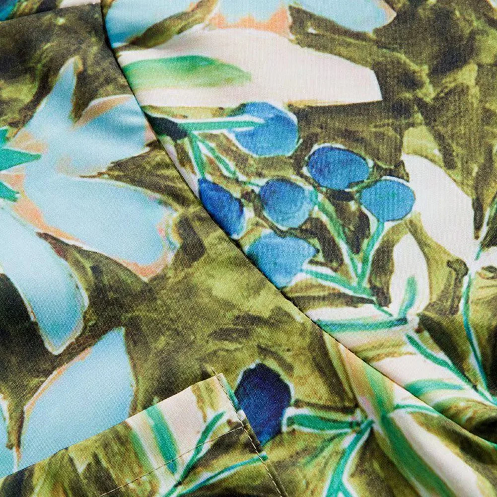 Camiseta de mangas curtas masculina, impressão retro de flores havaianas, camisa de praia, lapela solta cardigan, tops de verão, venda por atacado