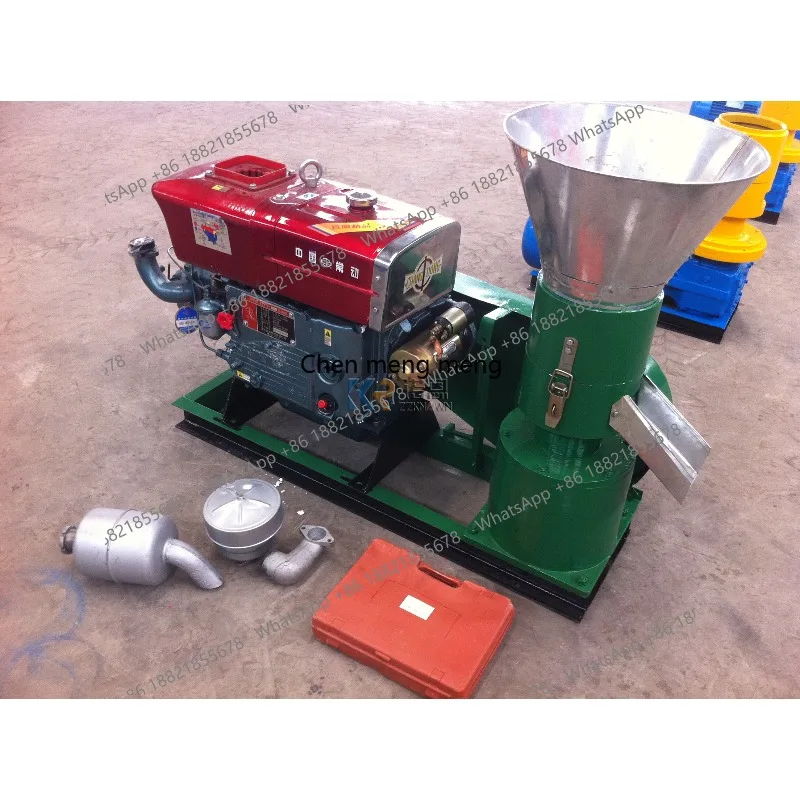 Automatic Lubrication Wood Pellet Mill Machine With Wood Pellet Press Mill Machinery