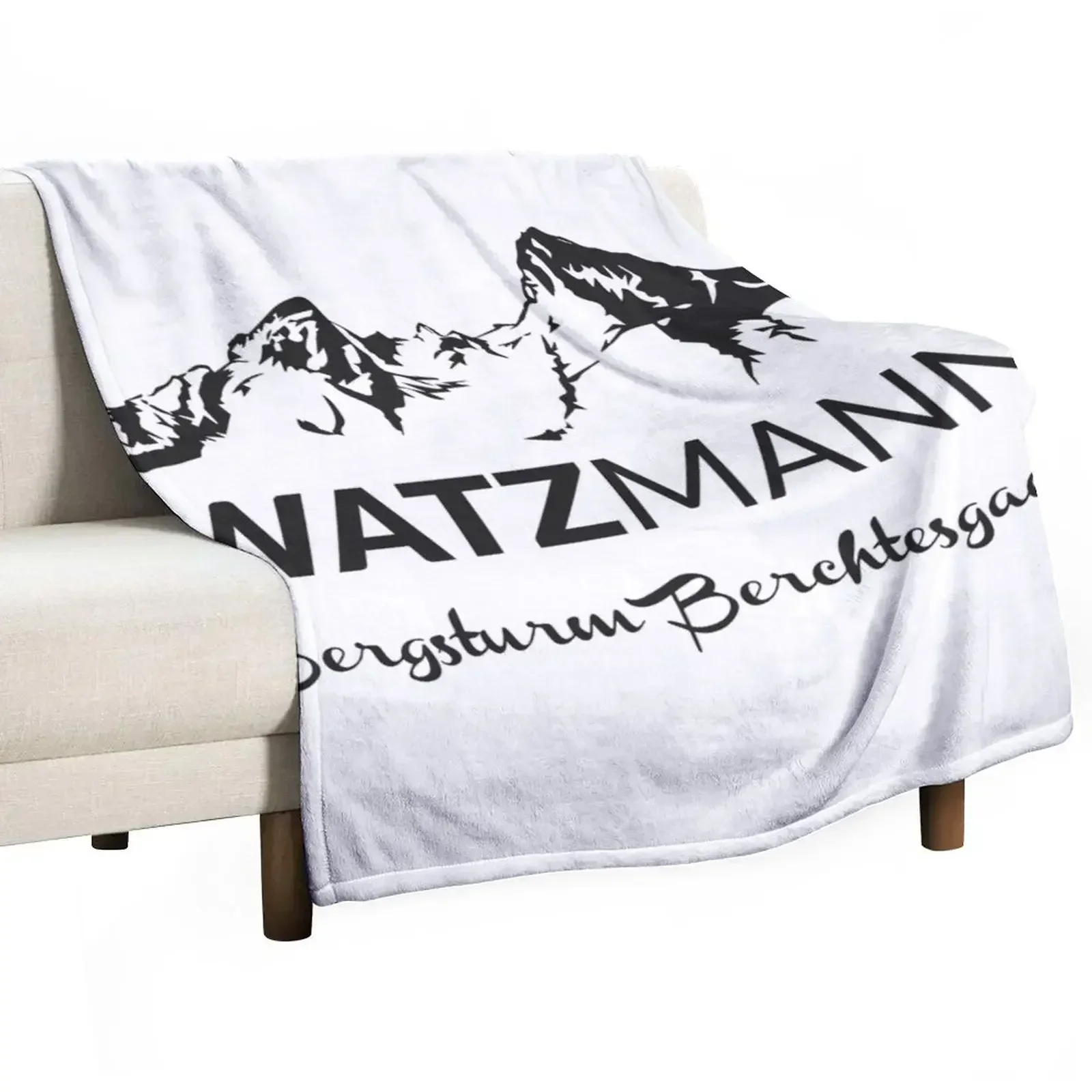 Watzmann Berg Bayern with lettering Bergsturm Berchtesgaden Throw Blanket Custom For Sofa Thin Giant Sofa Blankets