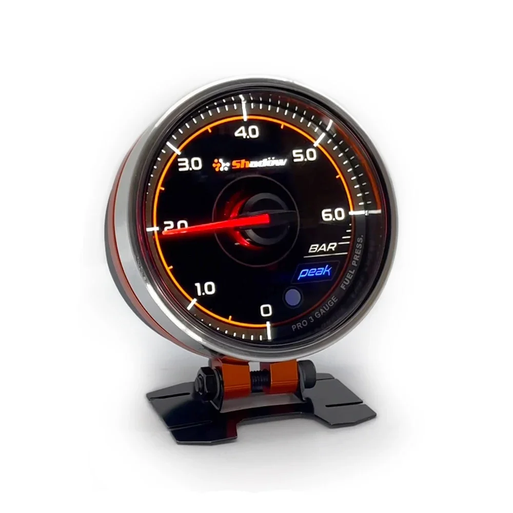 

Real-time And Accurate Shadow Car Pressure Fuel Gauge 2 Inch 52mm And Clear Face In BAR Include Fuel Pressure Sensor