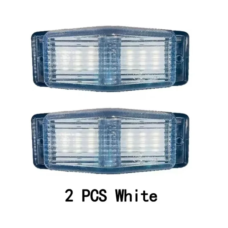 2 PCS Led Amber OR White Front Grill Lamp Fit For Volvo Scania Benz Man Renault Daf Truck Marker Light Front Grill Double Lamp