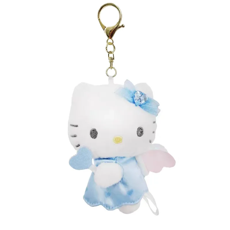 Kawaii Sanrio Hello Kitty nic ange infirmière en peluche jouet télescopique porte-clés sac à dos pendentif accessoires filles Festival thème cadeaux