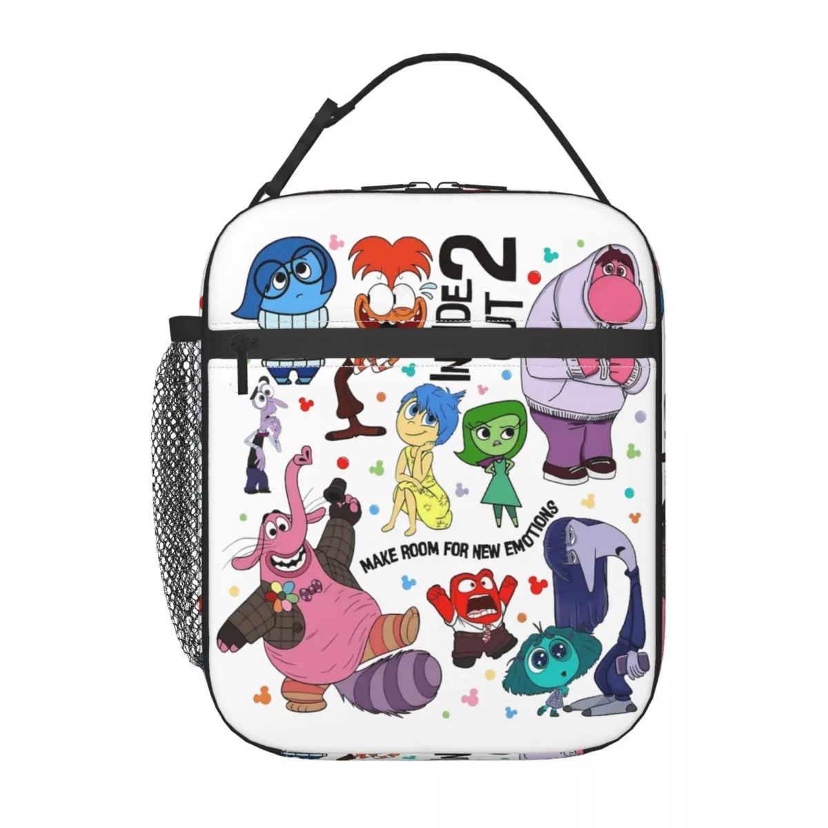 Anime Inside Out 2 Movie 2024 Insulated Lunch Bags Food Bag Reusable Cooler Thermal Lunch Boxes For School Office