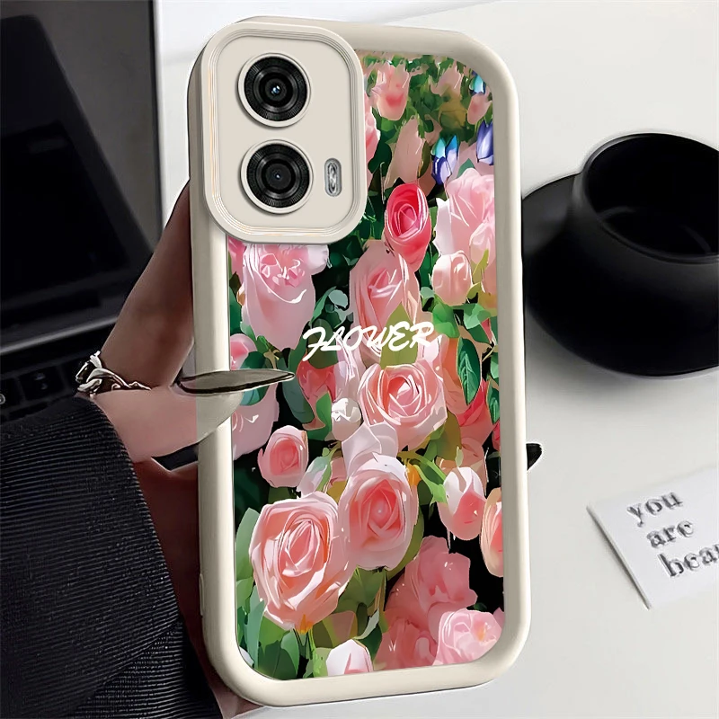 G24 Gorgeous Rose New Sky Eye Phone Case For Motorola Moto G24 G24Power G04 G22 G54Power G20 G30 G34 G53 G54 G84 E40 E32 Cover