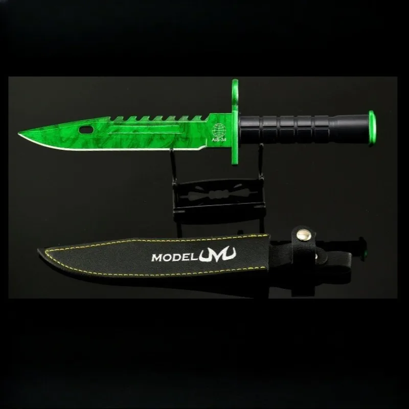 Csgo M9 Esmeralda Doppler de 26cm, juego de arma de Metal, espada periférica, manualidades samurái, accesorios de regalo, colección de adornos, juguete para niño