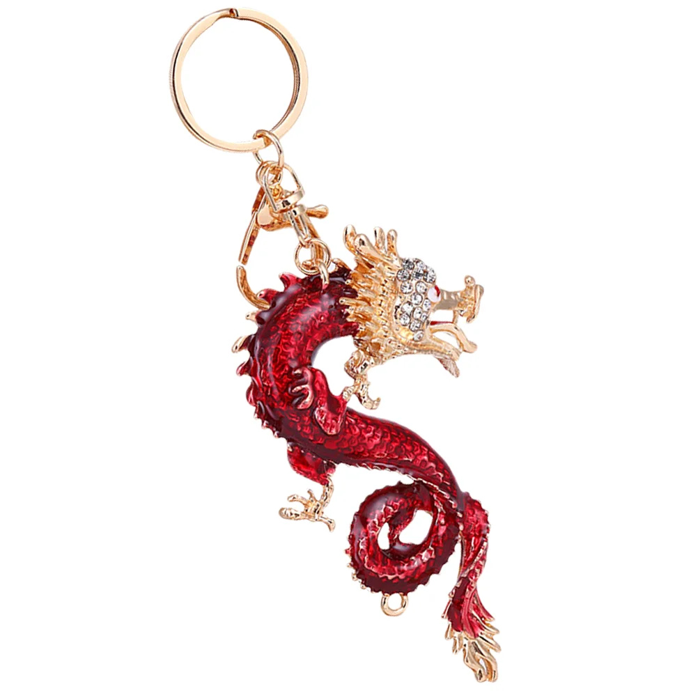 s Exquisite Dragon Keyring Crafts Pendant Gift for Friends Dragon Keychain Charms Decor for Bag Desk Pendant