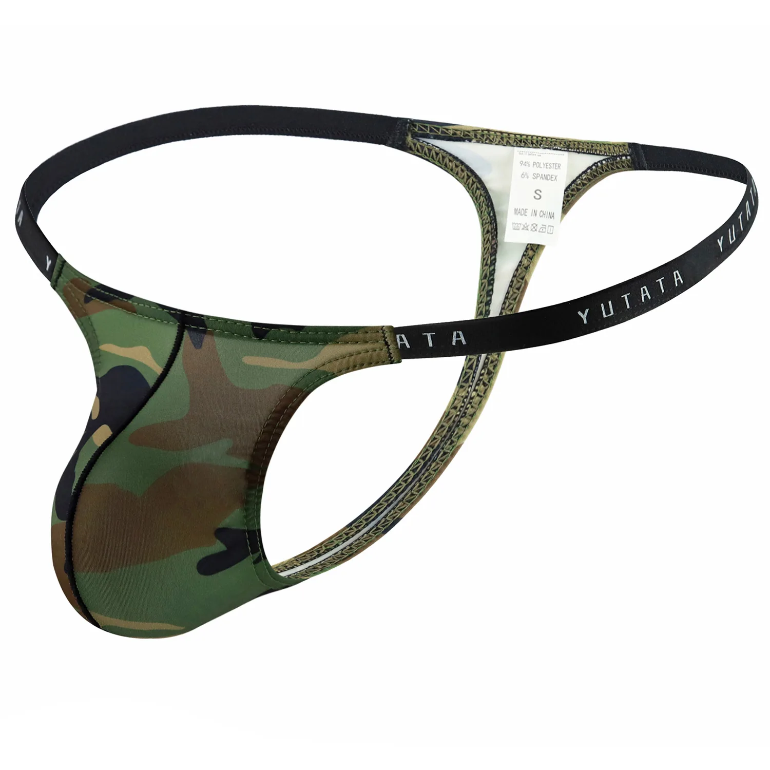 Men\'s Sexy Panties Bulge Pouch G-String Bikini Men Breathable Thong Plus Size Panties Camouflage Gay Male Erotic Bulge Underwer