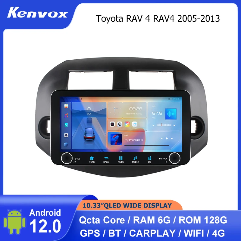 

Автомагнитола 2 din, 10,33 дюйма, QLED, Android, для Toyota RAV 4 RAV4 2005-2013