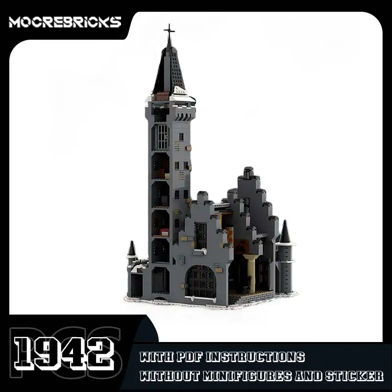 Famosi film castello architettura modello MOC-109103 Classic Tower Building Blocks Display Desktop giocattolo regalo di compleanno per bambini