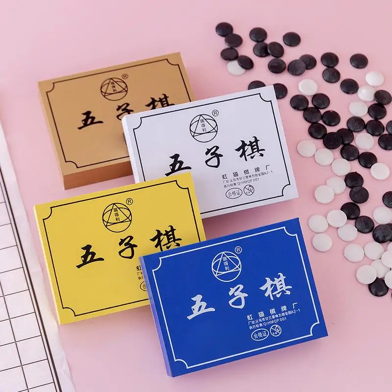 Gomoku Five In A Row Game Set Premium Wood Board 178 Pieces for Competitive Play in Home or School Setting