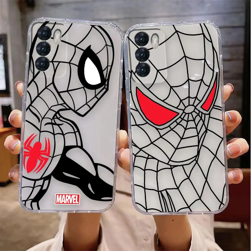 Clear Phone Case For VIVO Y32 Y33S Y50 Y51S Y52S Y53S Y55S Y66 Y77 Y95 Y97 V20 5G 4G Case Funda Shell Marvel Spider-Man Comics