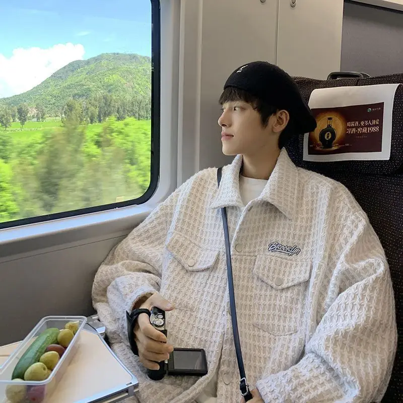 

Xiaoxiangfeng American Style Jacket for Men New Hong Kong Trend Brand Loose Casual and Stylish Student Versatile Jacket for Men