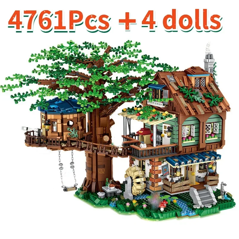 

4761Pcs Modular Building Forest Tree House Cabin Waterwheel Swing River Mini Blocks Bricks DIY Architecture Toy For Childrens