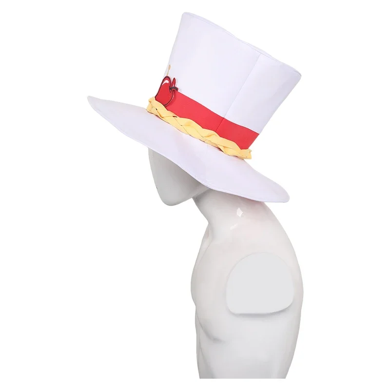 Sombrero de Cosplay de Lucifer para adultos, accesorios de disfraces de fantasía de Anime, fiesta de Carnaval de Halloween, gorros blancos para hombres y mujeres, regalos