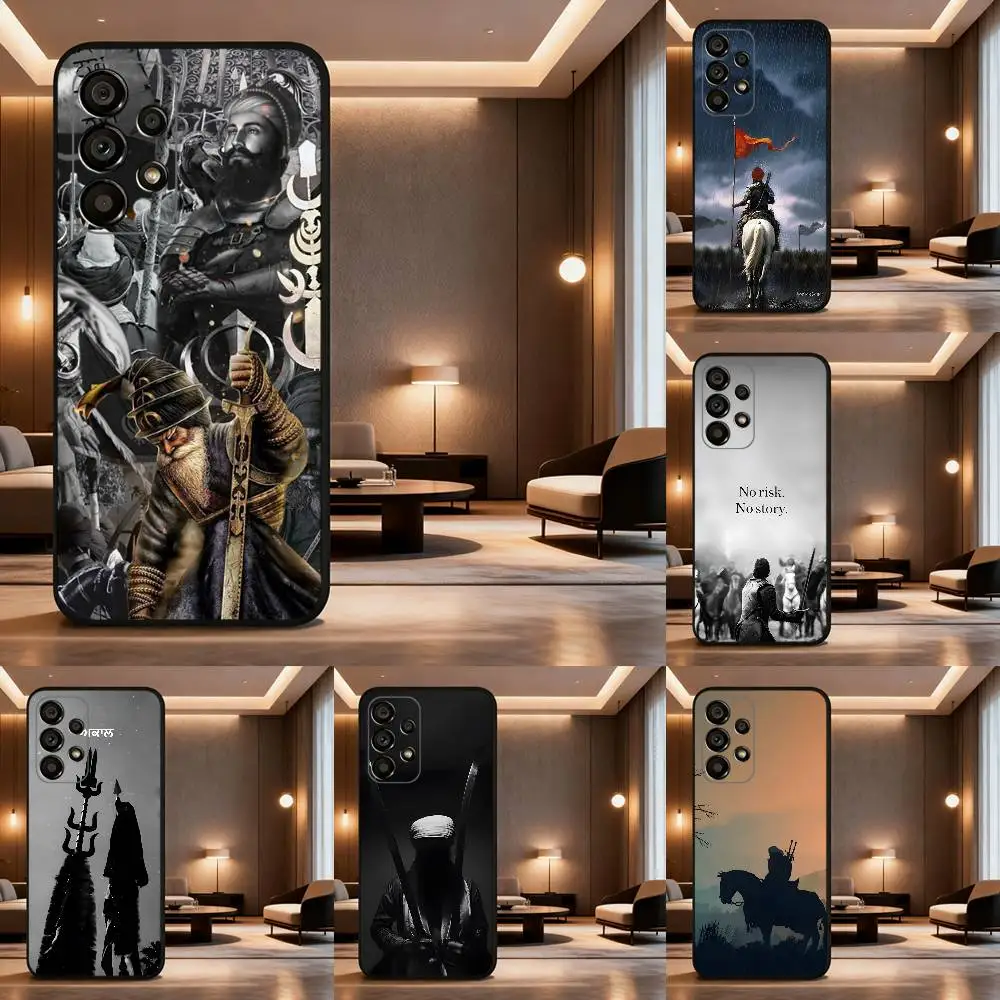 

Nihang Singh Sikh Warrior Phone Case For Samsung Galaxy A73,31,32,72,41,53,52,71,22,5G,Note,J7,8,9 Soft Black Cover