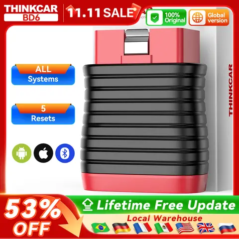 THINKCAR BD6 Bluetooth Scanner Car Diagnostic Tool Full System Diagnose OIL IMMO 5 Reset Free Auto OBD2 Scan Tools Code Reader