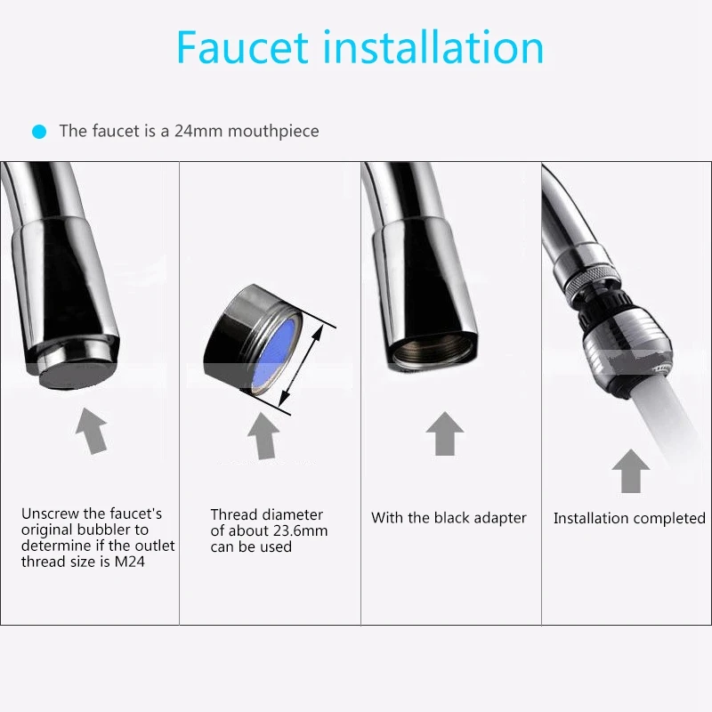 ABRW-360 Rotating Tap Nozzle Filter Water Saving Device