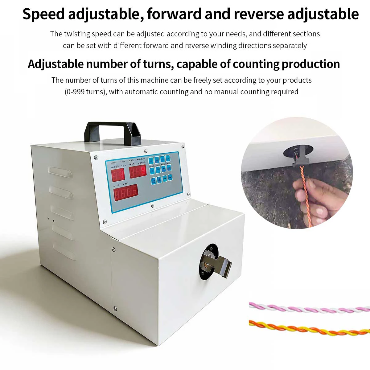 High-speed Automatic Electronic Wire Twisting Machine, 5000R/min Wire Twister Adjustable Speed Cable Stranding Twisting Tool